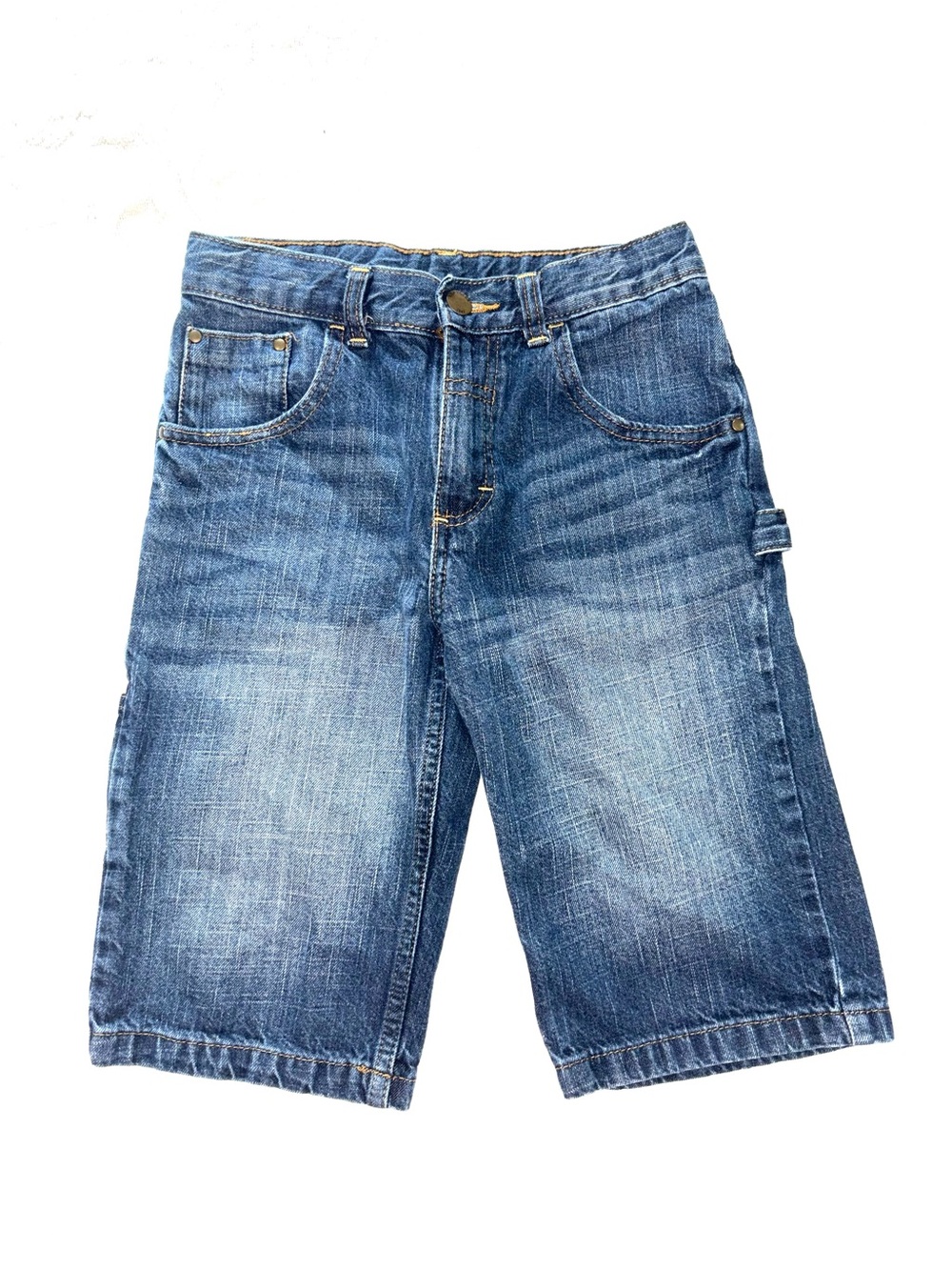 Wrangler Boys Blue Denim Cargo-Style Shorts